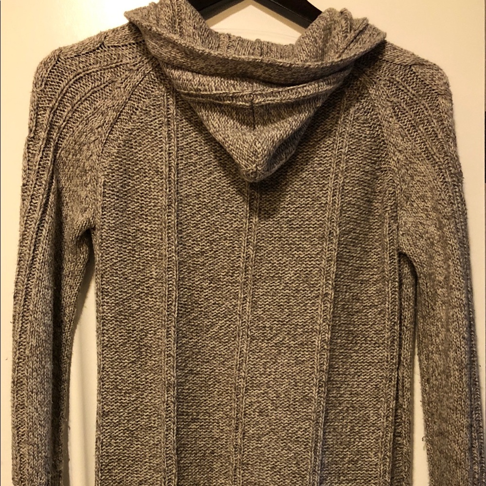 Grey knitted button down jacket
